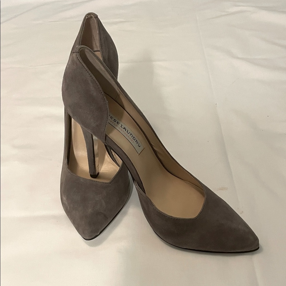 Chinese Laundry Taupe Suede Heels